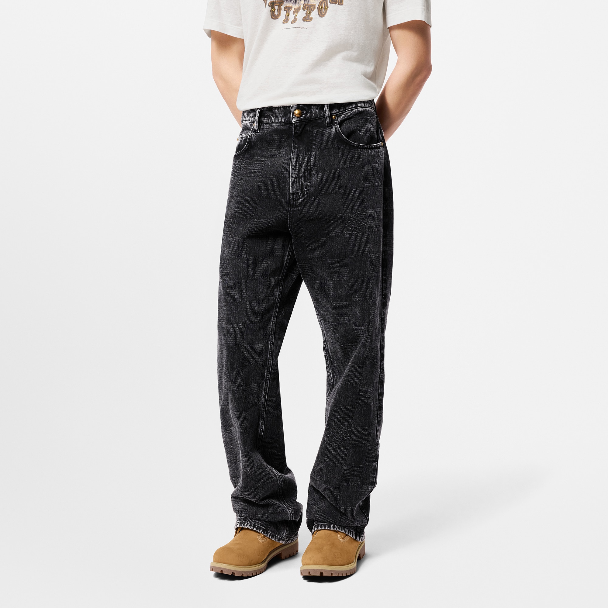 LOUISVUITTON ルイ　ヴィトン　ストレート　ブラック　　デニム　34 louis-vuitton--